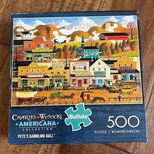 Charles Wysocki Americana Buffalo Pete’s Gambling Hall 500 piece jigsaw puzzle